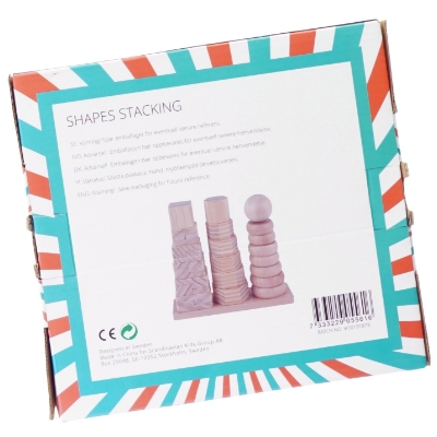 Bygge klodser fra Shapes Stacking Wood Little (str. 23 x 8 x 21 cm) - billede 2