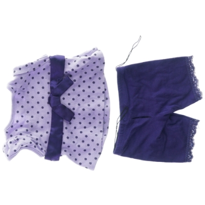 Bamse tøj farven lilla fra Build a Bear (str. Livvidde 16 cm)